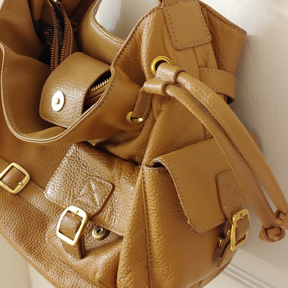 Maxx New York beige tan hobo shoulder leather bag - Picture 6 of 8